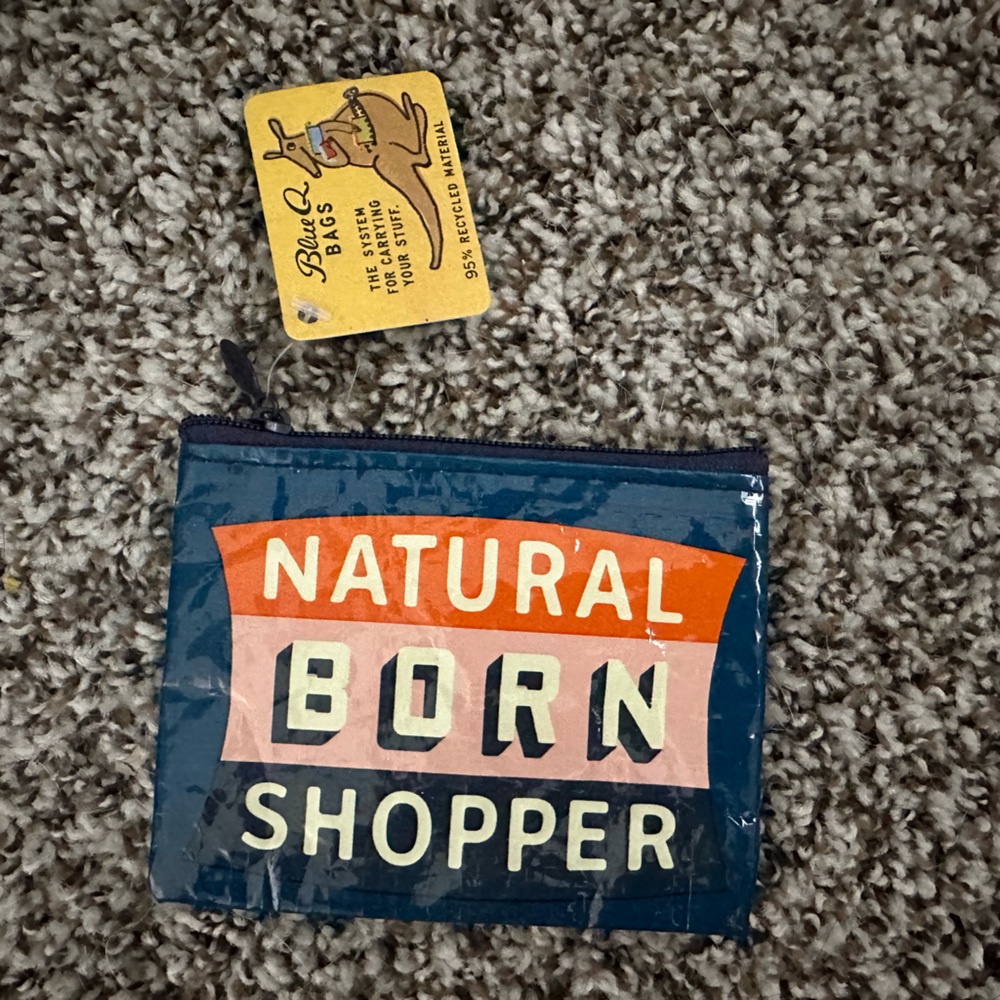Blue Q Shopper Pouch with Bold Design